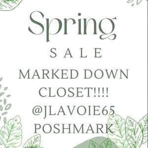 Check out closet for marked downs!!!